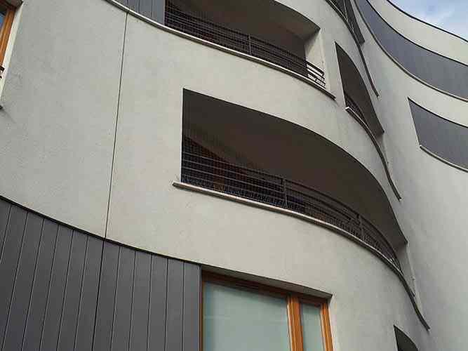 Balkon Stahlgeländer aus verzinktem Stahl, pulverbeschichtet